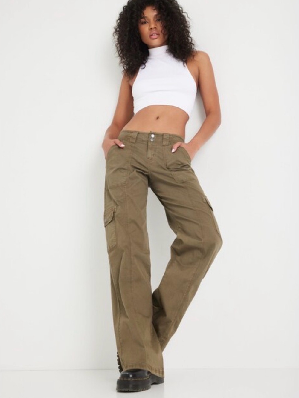 Garage Beige Cargo Pants - Size 3